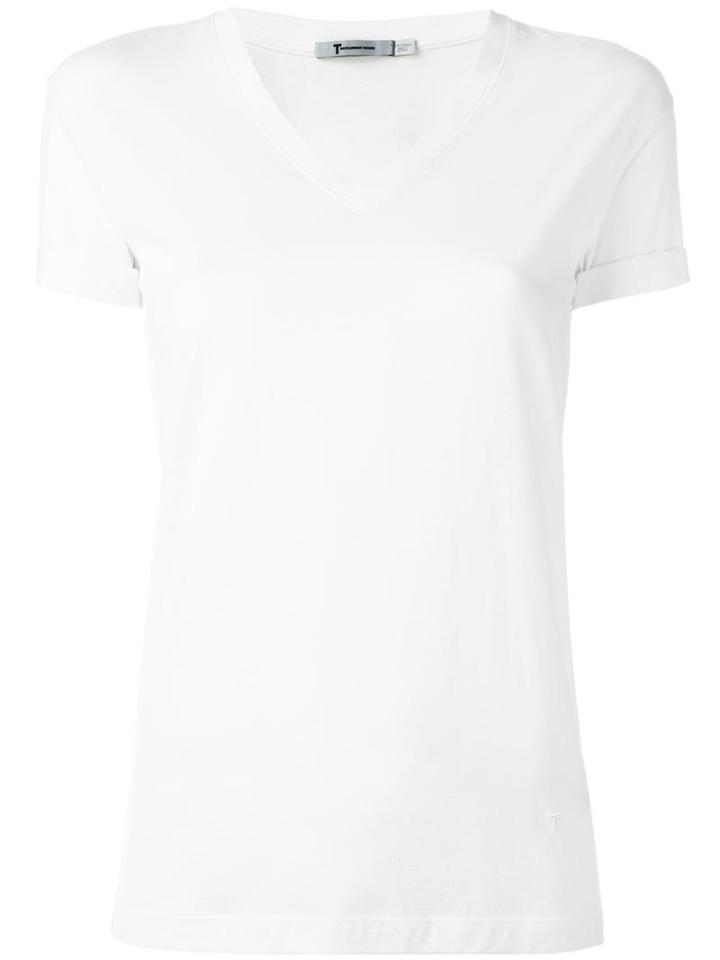 T By Alexander Wang V-neck T-shirt, Women's, Size: Xs, Cotton