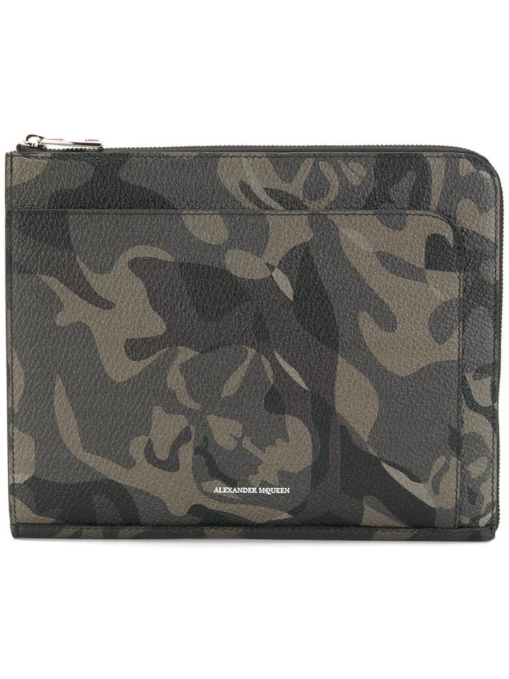 Alexander Mcqueen Military Printed Clutch - Green