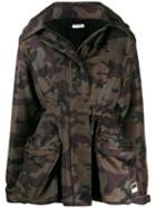 Miu Miu Camouflage-print Jacket - Brown
