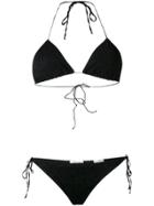 Oseree Lurex Bikini Set - Black