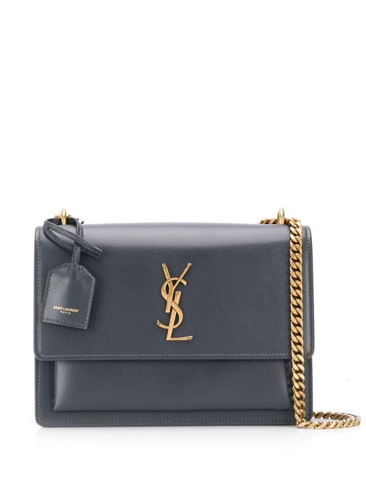 Saint Laurent Sunset Chain Shoulder Bag - Grey