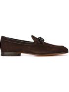 Santoni Laced Loafers, Men's, Size: 9, Brown, Suede/leather