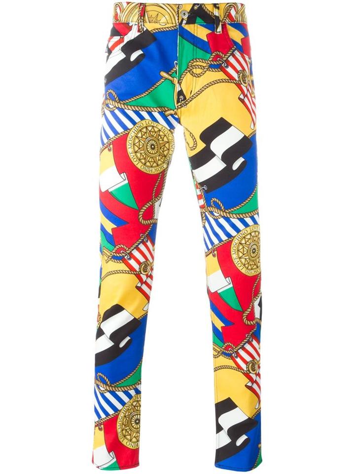 Love Moschino Nautical Print Trousers