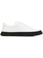Jil Sander Contrast Low-top Sneakers - White