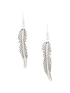 Jessie Western Small Feather Earrings - Metallic