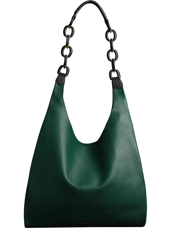 Burberry Medium Two-tone Leather Shopper - Green
