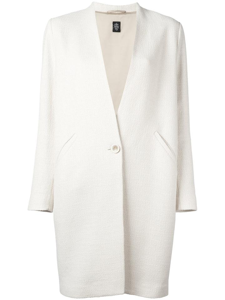 Eleventy Oversized Jacket, Women's, Size: 46, Nude/neutrals, Cotton/acrylic/polyamide/polyester