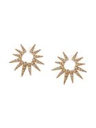 Oscar De La Renta Sea Urchin Large Earrings - Metallic