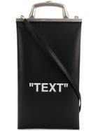 Off-white Text Market Tote Bag - Black