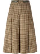 Céline Vintage Houndstooth Check Skirt, Women's, Size: 44, Brown