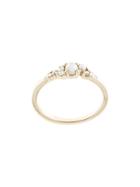 Natalie Marie 14kt Yellow Gold Alula Pearl And Diamond Cluster Ring -