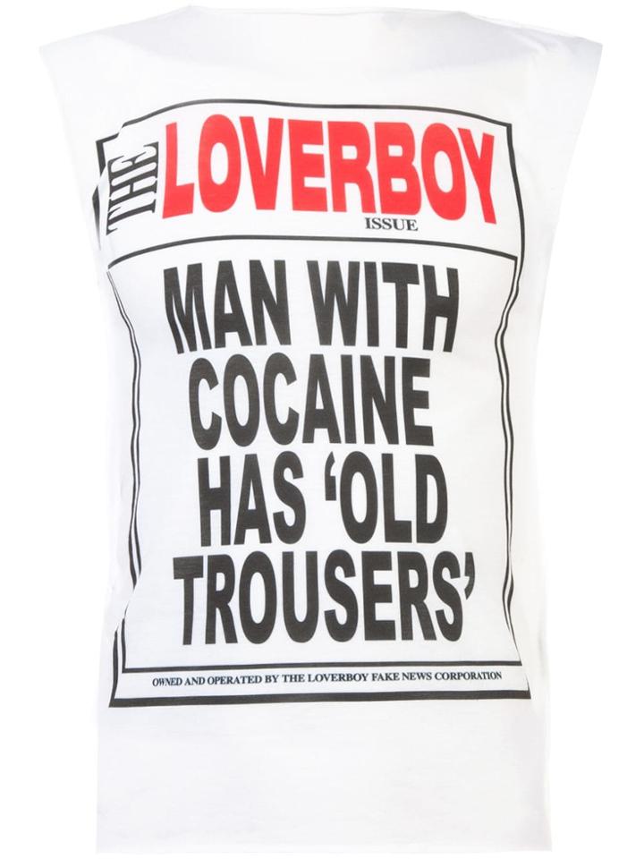 Charles Jeffrey Loverboy Old Trousers Newsboy Tee - White