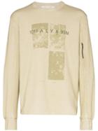 1017 Alyx 9sm Photo Printed Zip-sleeve Sweatshirt - Green