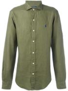 Polo Ralph Lauren Chest Embroidery Shirt, Men's, Size: Small, Green, Linen/flax
