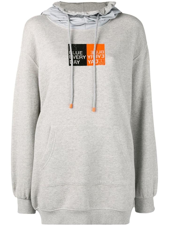 Sjyp Blue Every Day Hoodie - Grey