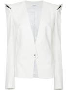 Mugler Metallic Detail Tailored Jacket - White