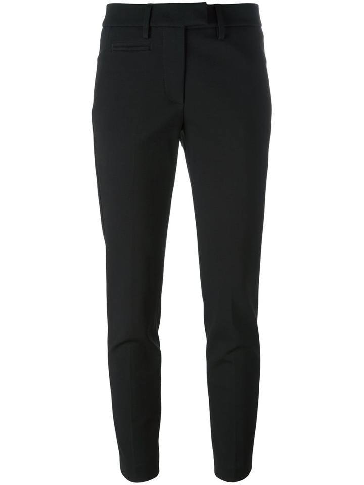Dondup Cropped Trousers, Women's, Size: 29, Black, Viscose/polyamide/spandex/elastane/viscose