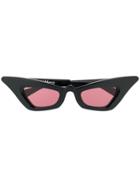 Kuboraum Slim Cat Eye Sunglasses - Black