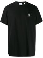 Burberry Logo Embroidered T-shirt - Black