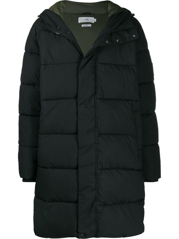 Closed Puffer Parka Coat - Blue