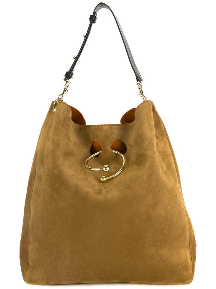 J.w.anderson Slouchy Hobo Bag, Women's, Brown, Suede