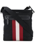 Bally Stripe Detail Logo Shoulder Bag - Black