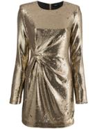 P.a.r.o.s.h. Sequin Short Dress - Gold