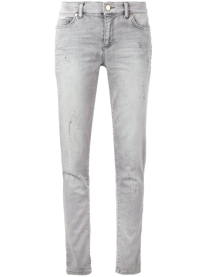 Versace Jeans Straight Leg Jeans, Women's, Size: 26, Grey, Cotton/spandex/elastane