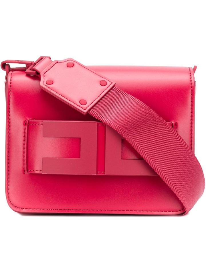 Elisabetta Franchi Square Shaped Clutch Bag - Red