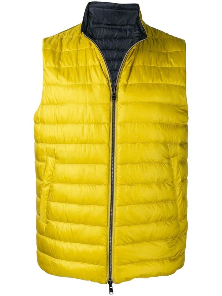 Herno Zipped Padded Gilet - Yellow