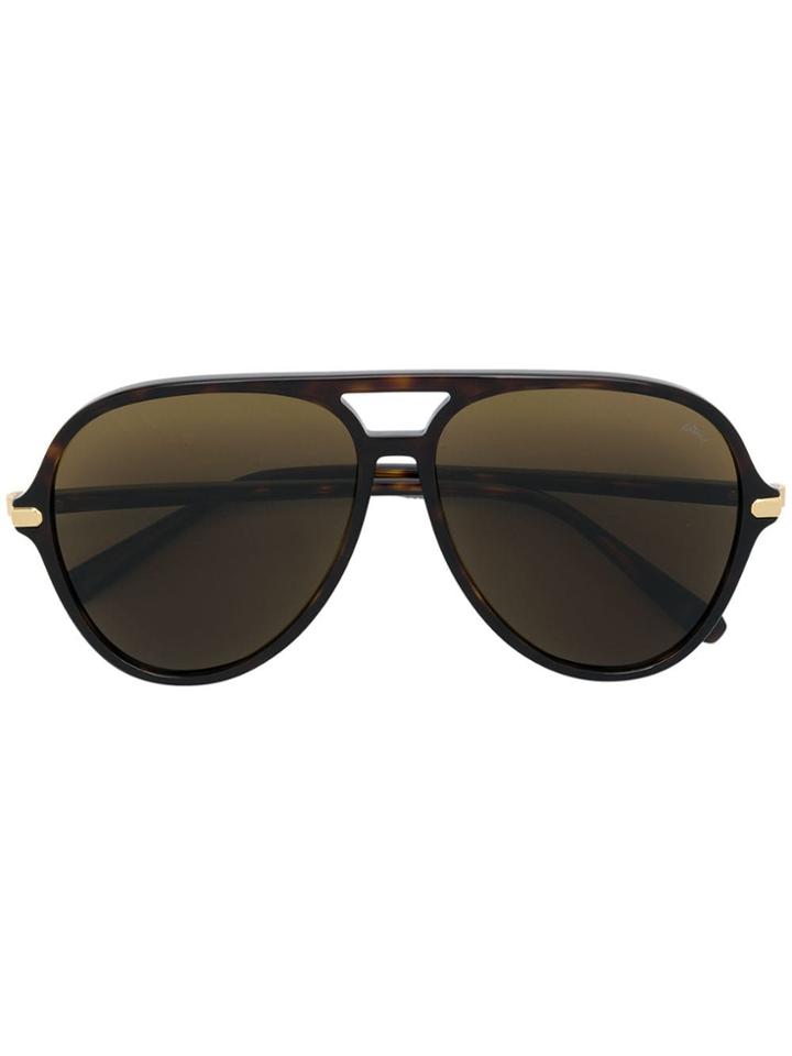 Brioni Aviator Shaped Sunglasses - Brown