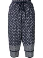 Sea Printed Cropped Trousers