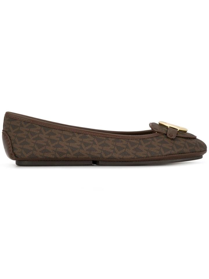 Michael Michael Kors Grained Ballerina Flats - Brown