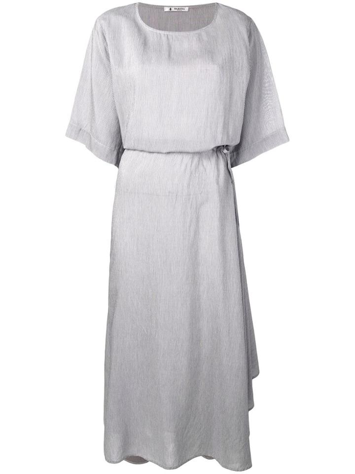 Barena Elastic Waist Dress - Blue