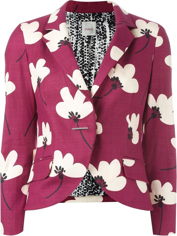 Eggs Floral Print Blazer