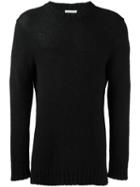 Société Anonyme Crew Neck Jumper, Men's, Size: Large, Black, Alpaca/merino