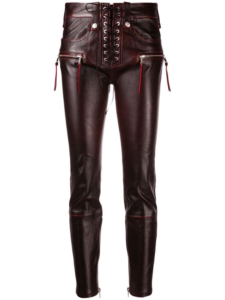 Unravel Project Lace-up Detail Trousers - Black
