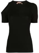 No21 Cut-out Knitted Top - Black