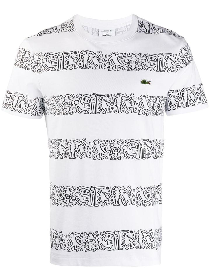 Lacoste Character Striped T-shirt - White