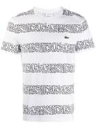 Lacoste Character Striped T-shirt - White
