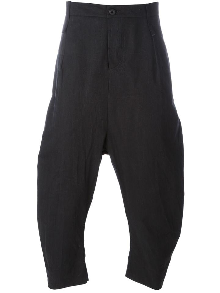 Lost & Found Ria Dunn Drop-crotch Loose Fit 'flight' Trousers - Black