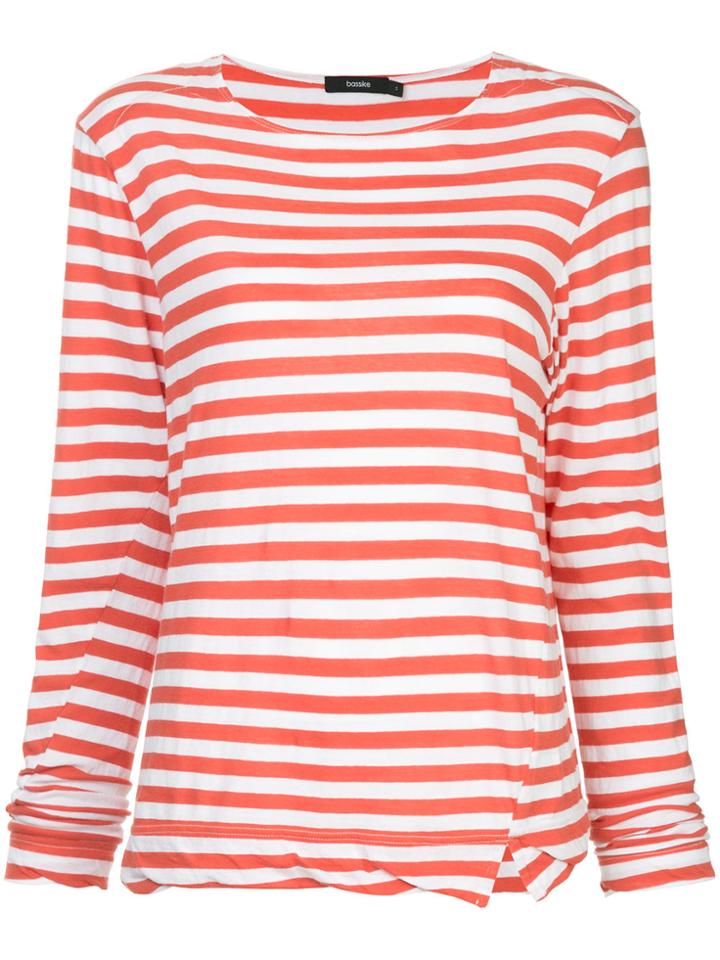 Bassike Longsleeved Striped Jumper - Red