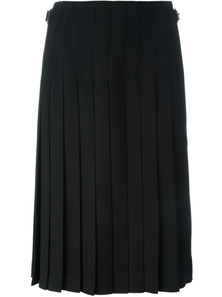Le Kilt Knee-length Kilt, Women's, Size: 8, Black, Wool
