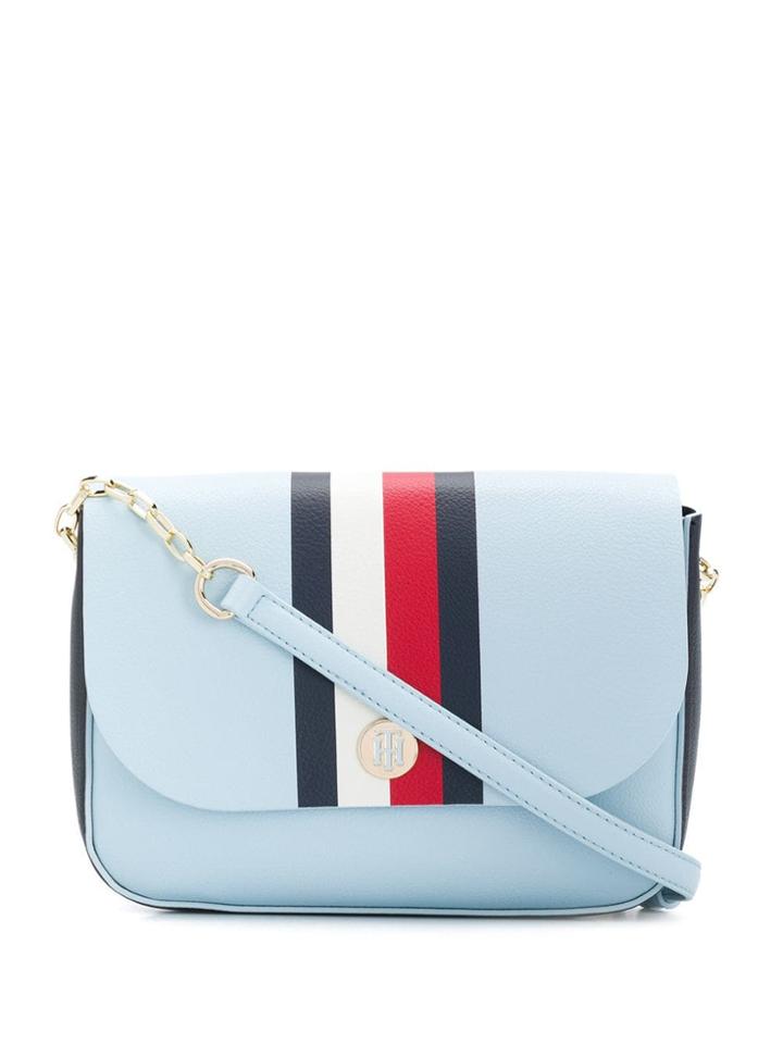 Tommy Hilfiger Stripe Detail Flap Crossbody Bag - Blue