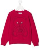 Moschino Kids Teddy Toy Embroidered Sweatshirt - Pink