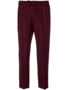 Joseph Drawstring Creased Cropped Trousers - Red