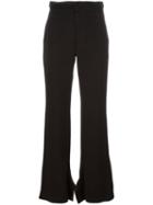 Erika Cavallini Flared Trousers, Women's, Size: 38, Black, Polyester/acetate/viscose
