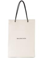 Balenciaga North South Medium Shopping Bag - White