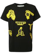 Off-white Multi-prints T-shirt, Men's, Size: Xl, Black, Cotton