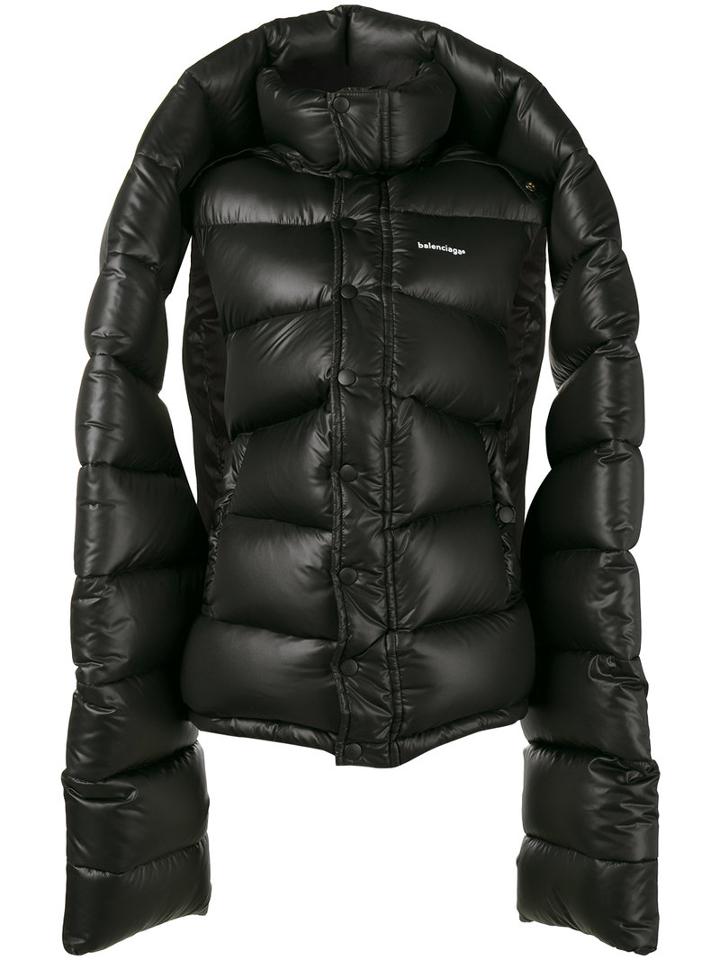 Balenciaga - Oversized Padded Coat - Women - Feather Down/polyamide - 36, Black, Feather Down/polyamide